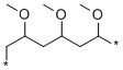ポリ(ビニルメチルエーテル) (50%メタノール溶液) 化学構造式