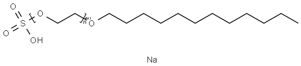 Sodium lauryl polyoxyethylene ether sulfate Structure