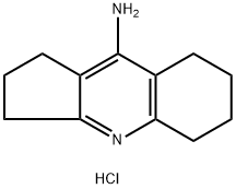 2,3,5,6,7,8-ヘキサヒドロ-1H-シクロペンタ[b]キノリン-9-アミン·塩酸塩 化学構造式