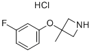3-(3-氟苯氧基)-3-甲基氮杂环丁烷盐酸盐, 900511-76-4, 结构式