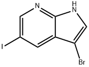 3-溴-5-碘-1H-吡咯并[2,3-B]吡啶,900514-06-9,结构式