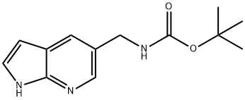 N-(1H-吡咯并[2,3-B]吡啶-5-基甲基)-氨基甲酸-1,1-二甲基乙酯 结构式