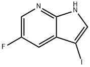 5-フルオロ-3-ヨード-1H-ピロロ[2,3-B]ピリジン 化学構造式