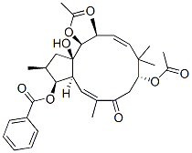 (2S,3S,3aS,4E,8R,10E,12S,13S,13aR)-8,13-Bis(acetyloxy)-3-(benzoyloxy)-1,2,3,3a,7,8,9,12,13,13a-decahydro-13a-hydroxy-2,5,9,9,12-pentamethyl-6H-cyclopentacyclododecen-6-one|