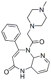 4-phenyl-2-oxo-5-(2-(4-methylpiperazin-1-yl)acetyl)-1H-tetrahydropyrido(2,3-b)(1,4-)diazepine Struktur
