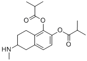 ()-5,6,7,8-Tetrahydro-6-(methylamino)-1,2-naphthylene diisobutyrate, 90060-42-7, 结构式