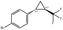 (+/-)-1-Bromo-4-(trans-2-(trifluoromethyl)cyclopropyl)benzene Structure
