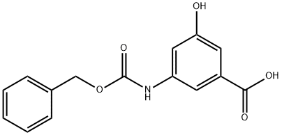 3-Amino-5-hydroxybenzoic acid, N-CBZ protected 化学構造式