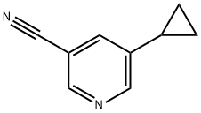 5-cyclopropylnicotinonitrile 化学構造式