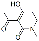 2(1H)-Pyridone, 3-acetyl-5,6-dihydro-4-hydroxy-1-methyl- (7CI) Structure