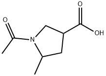 3-Pyrrolidinecarboxylic acid, 1-acetyl-5-methyl- (7CI) Structure