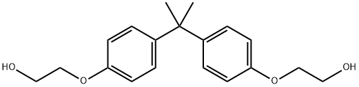 2,2'-[イソプロピリデンビス[(p-フェニレン)(オキシ)]]ジエタノール 化学構造式