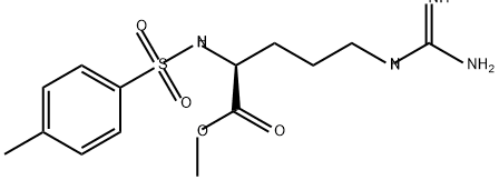 Nα-(4-メチルフェニルスルホニル)-L-アルギニンメチル 化学構造式