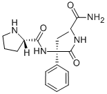 L-Pro-[(2R)-2-アミノ*-2-フェニルブタノイル]-Gly-NH2 化学構造式