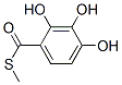 Benzoic acid, 2,3,4-trihydroxythio-, S-methyl ester (7CI) Structure