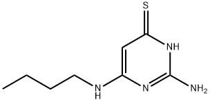 2-amino-6-butylamino-1H-pyrimidine-4-thione 化学構造式