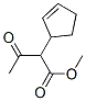 α-Acetyl-α-(2-cyclopentenyl)acetic acid methyl ester Struktur
