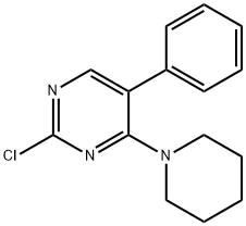 2-chloro-5-phenyl-4-(piperidin-1-yl)pyrimidine Structure