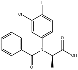 (2R)-2-[benzoyl-(3-chloro-4-fluoro-phenyl)amino]propanoic acid Struktur
