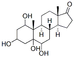 1,3,5,6-tetrahydroxyandrostan-17-one Struktur