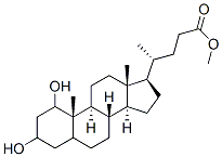methyl 1,3-dihydroxycholan-24-oate 结构式