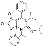 1,2,3,7a-Tetrahydro-1,3-diisopropyl-2-(isopropylimino)-4,7a-diphenylfuro[2,3-d]pyrimidine-5,6-dione Structure