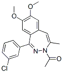 3-Acetyl-1-(3-chlorophenyl)-7,8-dimethoxy-4-methyl-3H-2,3-benzodiazepi ne Structure