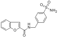 Benzofuran-2-carboxylic acid 4-sulfamoyl-benzylamide Struktur
