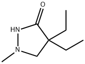 3-Pyrazolidinone,  4,4-diethyl-1-methyl- Struktur
