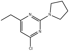 4-クロロ-6-エチル-2-ピロリジン-1-イルピリミジン 化学構造式