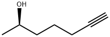[R,(-)]-6-ヘプチン-2-オール 化学構造式