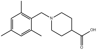 1-[(2,4,6-TRIMETHYLPHENYL)METHYL]-PIPERIDINE-4-CARBOXYLIC ACID Structure