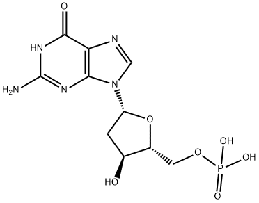 2ˊ-脱氧鸟苷-5ˊ-一磷酸 结构式