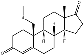 19-thiomethylandrost-4-ene-3,17-dione Struktur