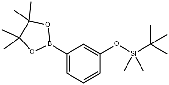tert-Butyldimethyl(3-(4,4,5,5-tetramethyl-1,3,2-dioxaborolan-2-yl)phenoxy)silane Structure