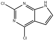 2,4-二氯-7H-吡咯并[2,3-D]嘧啶,90213-66-4,结构式
