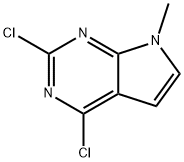 2,4-ジクロロ-7-メチル-7H-ピロロ[2,3-D]ピリミジン 化学構造式
