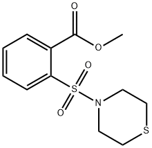 2-(Thiomorpoline-4-sulfonyl)-benzoic acid methyl ester 结构式