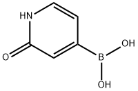 (2-ヒドロキシピリジン-4-イル)ボロン酸 化学構造式