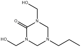 tetrahydro-1,3-bis(hydroxymethyl)-5-propyl-1,3,5-triazin-2(1H)-one 结构式
