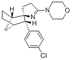 (1R,2R,3S,4S)-3-(4-クロロフェニル)-2'-モルホリノスピロ[ノルボルナン-2,5'-[1]ピロリン] 化学構造式