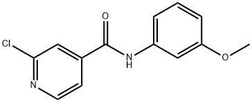 2-クロロ-N-(3-メトキシフェニル)ピリジン-4-カルボキサミド 化学構造式