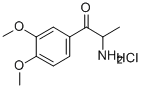 2-Amino-3',4'-dimethoxypropiophenone, Hydrochloride Structure