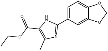 2-BENZO[1,3]DIOXOL-5-YL-5-METHYL-3H-IMIDAZOLE-4-CARBOXYLIC ACID ETHYL ESTER Struktur