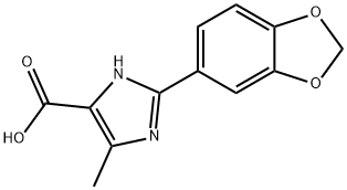 2-BENZO[1,3]DIOXOL-5-YL-5-METHYL-3H-IMIDAZOLE-4-CARBOXYLIC ACID Structure