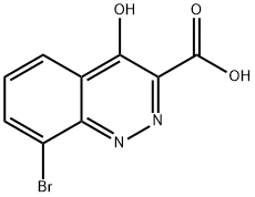 8-bromo-4-hydroxycinnoline-3-carboxylic acid Structure