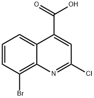8-Bromo-2-chloroquinoline-4-carboxylic acid Structure