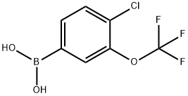 [4-氯-3-(三氟甲氧基)苯基]硼酸 结构式