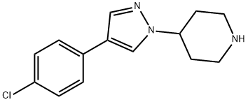 4-[4-(4-CHLOROPHENYL)-1H-PYRAZOL-1-YL]PIPERIDINE 化学構造式