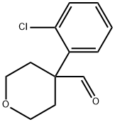 4-(2-CHLOROPHENYL)TETRAHYDRO-2H-PYRAN-4-CARBOXALDEHYDE 化学構造式